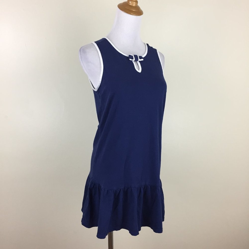 KATE SPADE New York Bow Detail Ruffle Hem Sleeveless Short Dress